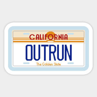 Outrun Plate 8-Bit Sticker